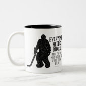 Jeder braucht Ziele (Hockey) Zweifarbige Tasse (Links)