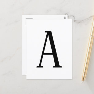 Jeder Buchstabe Schwarz & Weiß oder DIY-Farben Postkarte