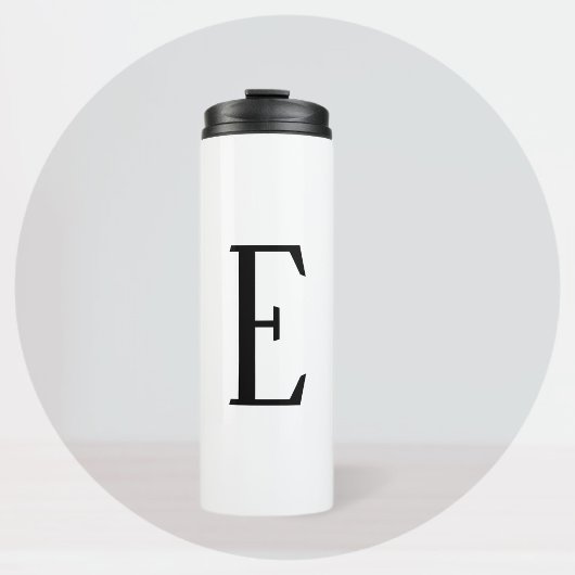 Jeder Buchstabe | Schwarz & Weiß oder DIY-Farben Thermosbecher