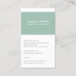 Jeder Buchstabe, Simple Deluxe aqua green Visitenkarte