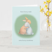 Jeder Bunny braucht ein sonniges Niedliches Kaninc Karte (Gelbe Blume)