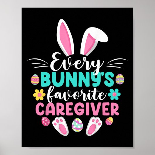 Jeder Bunny Lieblings Caregiver Fun Ostertag Poster (Vorne)