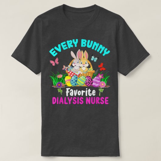 Jeder Bunny Lieblings Dialyse Nurse Niedlich Bunni T-Shirt (Design vorne)
