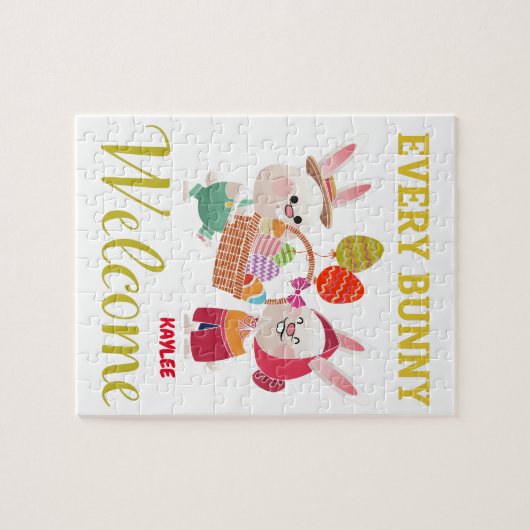 "JEDER BUNNY" PUZZLE PERSONALISIERT (Horizontal)