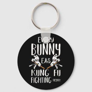 Jeder Bunny war Kung Fu Kampf gegen das sonnige Ka Schlüsselanhänger