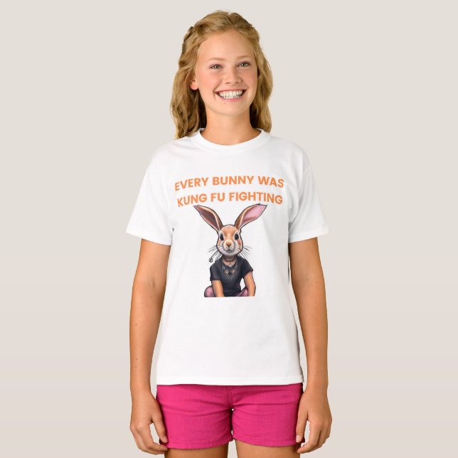 Jeder Bunny wurde kung fu gekämpft T-Shirt (Vorne ganz)