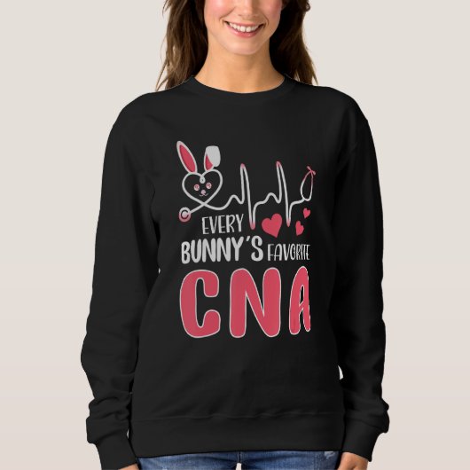 Jeder Bunny's ist Lieblings-CNA-Pflege Niedlich Bu Sweatshirt (Vorderseite)