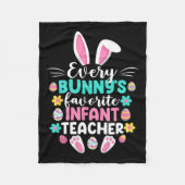 Jeder Bunny's Lieblings-Säugling Lehrer Spaß Oster Fleecedecke (Vorderseite)