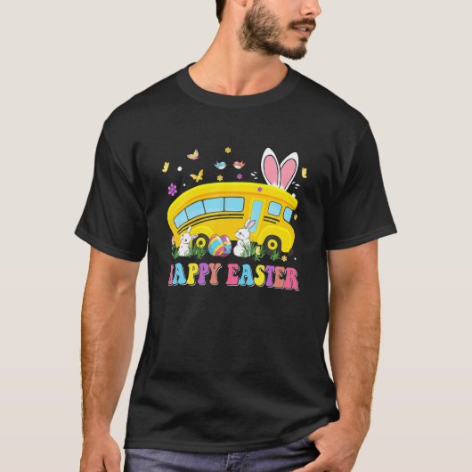 Jeder Bunny's Lieblings-Schulbus-Fahrer Happy Eas T-Shirt (Vorderseite)