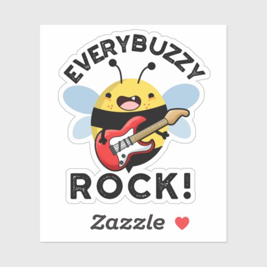 Jeder Buzzy Rock Funny Music Pun Aufkleber (Blatt)