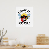Jeder Buzzy Rock Funny Music Pun Poster (Küche)
