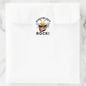 Jeder Buzzy Rock Funny Music Pun Runder Aufkleber (Tasche)