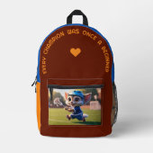 Jeder Champion... Bedruckter Rucksack (Vorderseite)