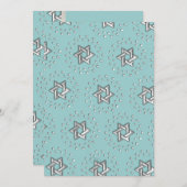 Jeder Color Bat Mitzvah Silver Stars von David Einladung (Vorne/Hinten)