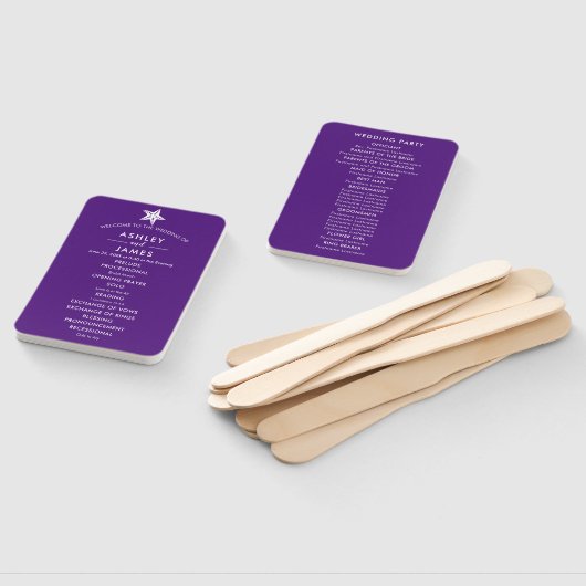 Jeder Colour Beach Hochzeitsprogramm Fan mit Starf Fächer (Non-assembled)