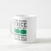 Jeder denkt, ich sei nett kaffeetasse (Vorderseite Links)