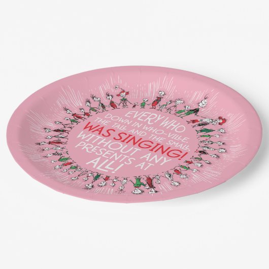 Jeder, der in Who Ville herunter geht Pappteller (Schrägansicht)