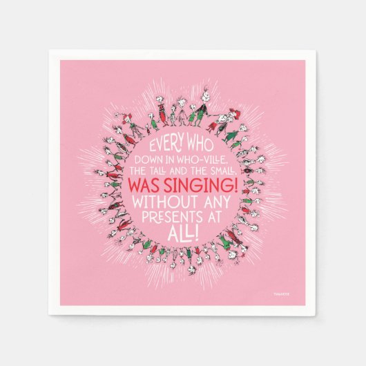 Jeder, der in Who Ville herunter geht Serviette (Vorderseite)