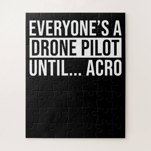 Jeder Drohnenpilot bis Acro Funny Quadcopter Puzzle (Vertikal)