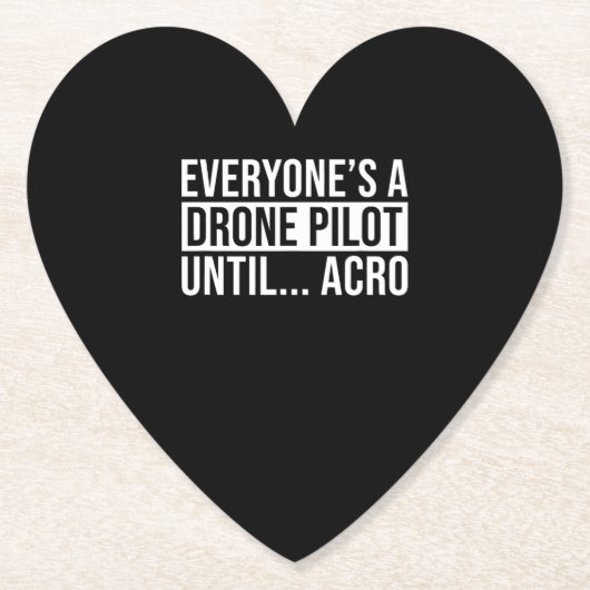 Jeder Drohnenpilot bis Acro Funny Quadcopter Untersetzer (Vorderseite)