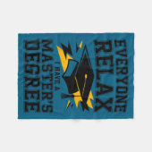 Jeder entspannt euch, ich habe einen Masterabschlu Fleecedecke (Vorderseite (Horizontal))
