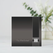 Jeder Fall Black Diamond Art Deco Einladung (Stehend Vorderseite)