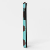 Jeder Fall Polka Dot Blue & Brown Case-Mate iPhone Hülle (Hinten/Links)