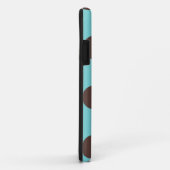 Jeder Fall Polka Dot Blue & Brown Case-Mate iPhone Hülle (Hinten/Rechts)