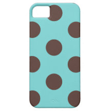 Jeder Fall Polka Dot Blue & Brown