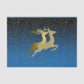 Jeder farbige schwarze Ombre Zwei-Gold-Rentierferi Seidenpapier (Vorderseite)