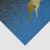 Jeder farbige schwarze Ombre Zwei-Gold-Rentierferi Seidenpapier (Ausschnitt)