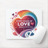 Jeder Farbton der Liebe Mousepad (Mit Mouse)