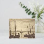 Jeder für Austern!  Fischerboote Postkarte (Stehend Vorderseite)