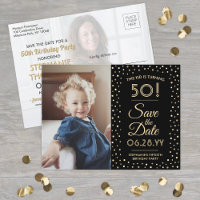 JEDER Geburtstag 2 Foto Schwarz und Gold Save the