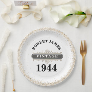 Jeder Geburtstag Alter Vintage Pappteller