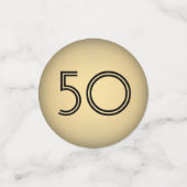 JEDER Geburtstag Cheers Elegantes Gold und Black 3 Konfetti (Klein Vorderseite)