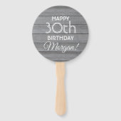 JEDER Geburtstag Cheers Grau Rustikale Imitate Hol Fächer (Rückseite)