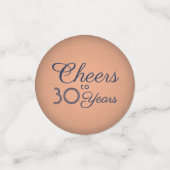 JEDER Geburtstag Cheers Navy Blue & Copper Farbtab Konfetti (Klein Vorderseite)