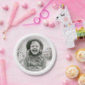 JEDER Geburtstag Chic Stilvolle Typografie Foto Pa Pappteller (Party)