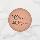 JEDER Geburtstag jubelt elegante Kupfer-Farbtabell Konfetti (Klein Vorderseite)