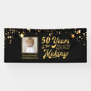 Jeder Geburtstag Schwarze Goldene Sterne JAHRE DER Banner