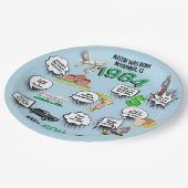 Jeder Geburtstag Spaß Fakten Pappteller (Schrägansicht)