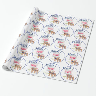 Jeder geht WÄHLEN Geschenkpapier