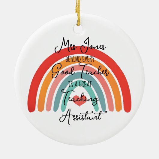 Jeder große Lehrer zu sein ist ein großartiger Ber Keramik Ornament (Hinten)