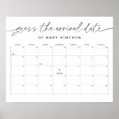 JEDER Guess the Anreisedatum Baby Shower 16x20 Poster (Vorne)