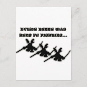Jeder Hase war kung fu kämpfen... Postkarte