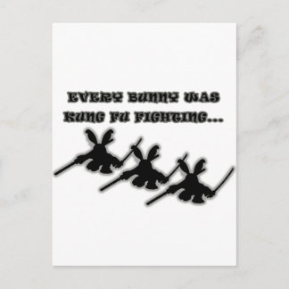 Jeder Hase war kung fu kämpfen... Postkarte