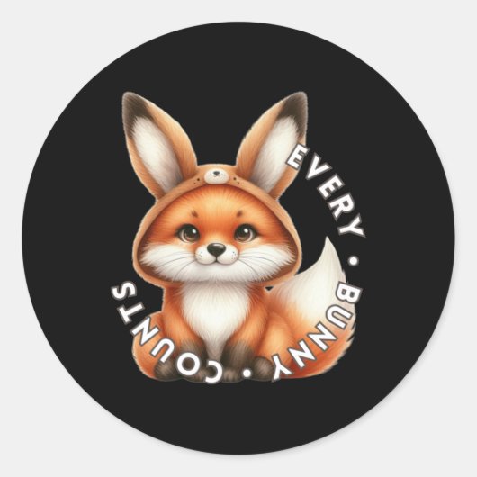 Jeder Hase zählt - Fox Sticker (Vorderseite)