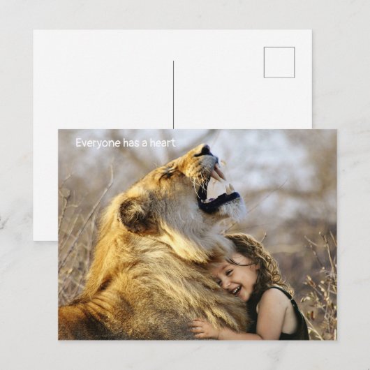 Jeder hat ein Herz Postkarte (Vorne/Hinten)