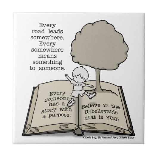 Jeder hat eine Geschichte Fliese (Vorderseite)